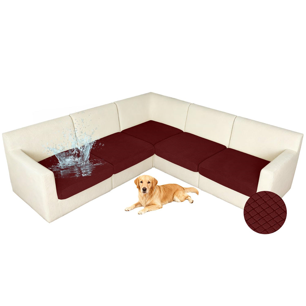 Sectional Couch Covers, 100% Waterproof High Stretch Sofa Slipcovers Soft Washable Couch Cushion Covers Anti-Slip Furniture Protector Sofa Covers for Kids/Pets