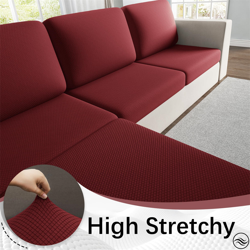Sectional Couch Covers, 100% Waterproof High Stretch Sofa Slipcovers Soft Washable Couch Cushion Covers Anti-Slip Furniture Protector Sofa Covers for Kids/Pets