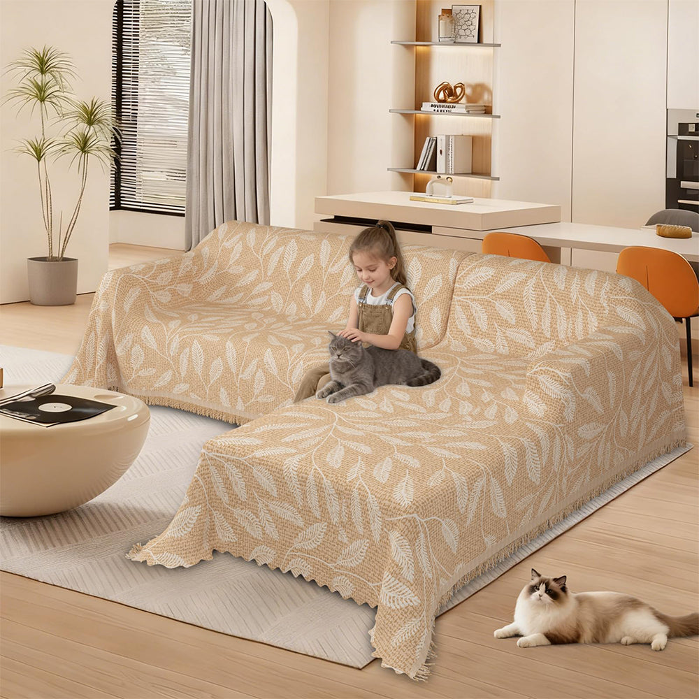 Sectional Couch Covers for Sectional Sofa 1OO% Waterproof L Shaped Couch Cover Blanket Dog Pet Friendly 2 pcs Chenille Washable L Shape Sofa Cover Protector