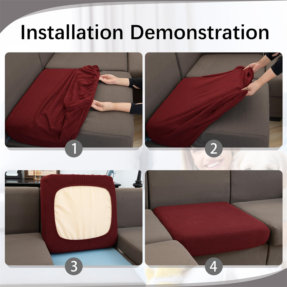 Sectional Couch Covers, 100% Waterproof High Stretch Sofa Slipcovers Soft Washable Couch Cushion Covers Anti-Slip Furniture Protector Sofa Covers for Kids/Pets