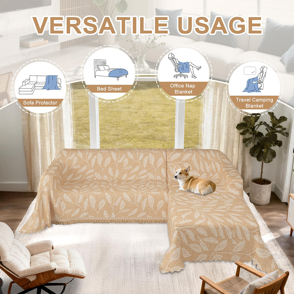 Sectional Couch Covers for Sectional Sofa 1OO% Waterproof L Shaped Couch Cover Blanket Dog Pet Friendly 2 pcs Chenille Washable L Shape Sofa Cover Protector